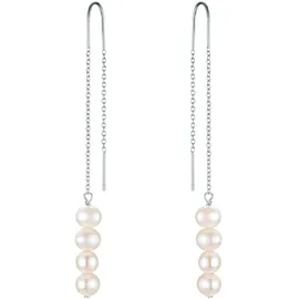 VALERO PEARLS Ohrhänger VP978 weiß 925 Silber 81,0mm