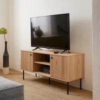 Sweeek TV-Möbel, Braga, zwei Türen, zwei Nischen, ein Regal,