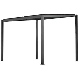 Floraworld Pergola mit Lamellendach 300 cm x 300 cm x 212 cm Anthrazit