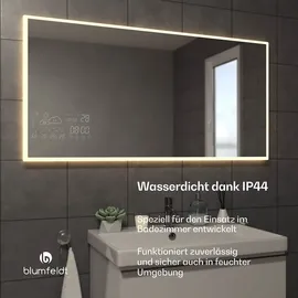 Blumfeldt Infrarotheizung 600w – Smart Mirror mit Led-anzeige, Ip44, App-steuerung, Überhitzungsschutz, für Bad & Feuchträume, 12... - 600 W | Spiegel