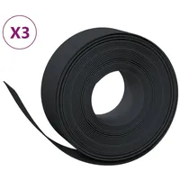 vidaXL Rasenkanten 3 Stk. Schwarz 10 m 20 cm Polyethylen -