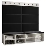 ABIKS MÖBEL Garderoben-Set MIRO Set 7, Garderobe mit gepolsterten Paneelen, Modern Design schwarz