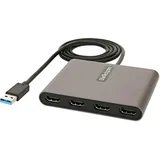 Startech USB 3.0 auf 4x HDMI Adapter, Grau