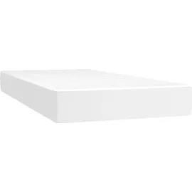 vidaXL Taschenfederkernmatratze Weiß 100x200x20 cm Kunstleder