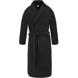 Normani Unisex Baumwoll-Bademantel 450 g/m2 Flee in Schwarz | Gr.: 5XL