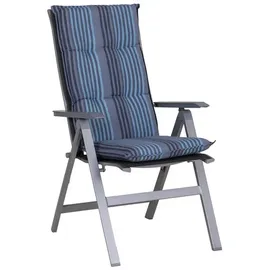 BEO Sitzauflage 118 x 46 x 8 cm blau-grau 2-tlg.