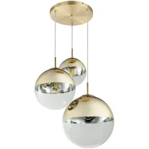 GLOBO Glas Kugel Hänge Lampe gold Fernbedienung Decken Leuchte dimmbar im Set inkl. RGB LED Leuchtmittel