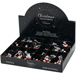 3 Christbaumschmuck Zuckerstangen 5cm Glas Weihnachtskugeln Süßigkeiten rot weiß