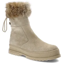 Beige Stiefeletten Armodo Mit Echtem Fell, 36