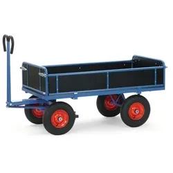 Handpritschenwagen 6453V, Vollgummireifen, Tragkraft 700kg - blau
