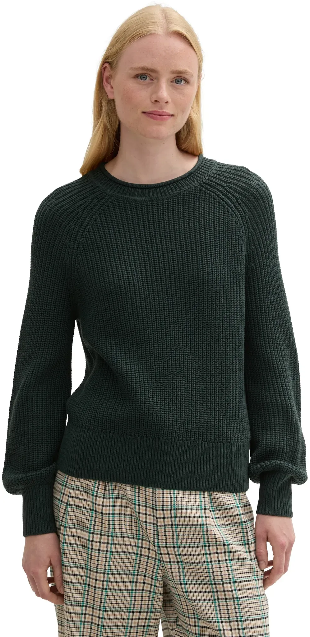 Strickpullover, mit Strick-Struktur, Gr. S (36), dark gable green, , 35579817-S