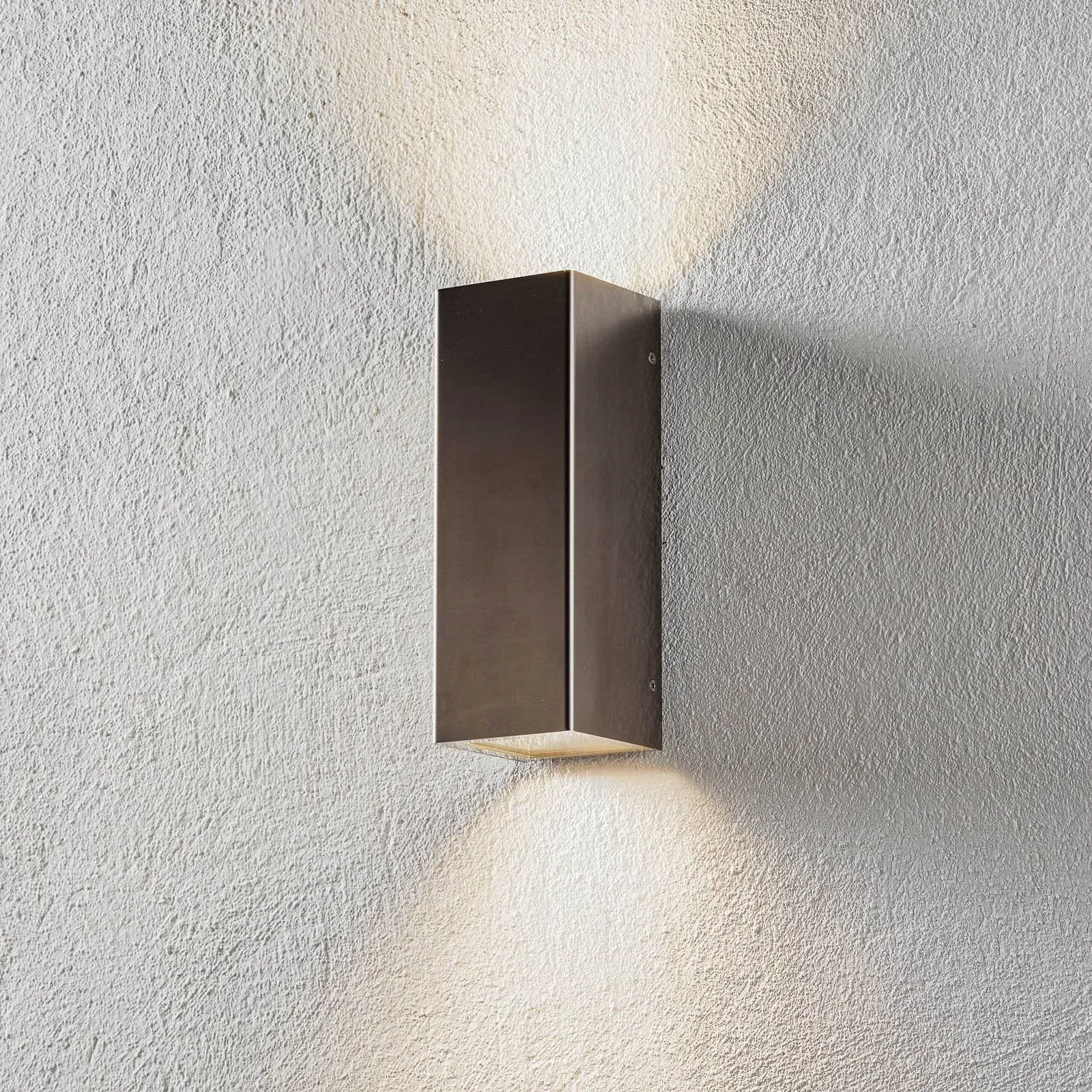 LCD Aussenwandleuchte SENTA, chrom / silber, Edelstahl, Modern - 8 cm - 8 cm - 22 cm