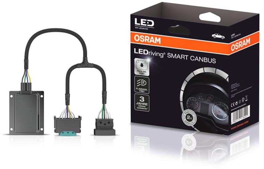 OSRAM LEDriving SMART CANBUS, LEDSC03-1, umgeht das Lampenausfallerkennungssystem für LED Retrofit Lampen wie NIGHT BREAKER H7-LED - Duobox