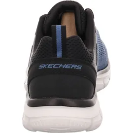 SKECHERS Track Broader Sneakers,Sports Shoes, Blaues Netzgewebe, PU-Rand, schwarzer Rand, 47.5 EU
