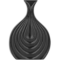 Beliani Dekovase THAPSUS Steinzeug 25 cm, Dekoration, Vasen, Keramikvasen
