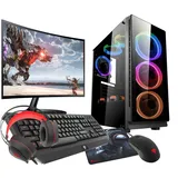VIST Gaming PC Komplett Set R7 5700X RTX 3060 16GB SSD 1TB WiFi W11 LCD 24"