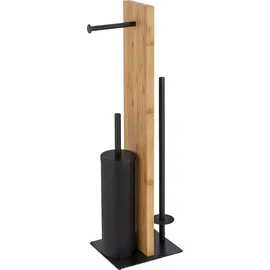 Wenko WC-Garnitur Lesina Bambus/Schwarz 1 St.