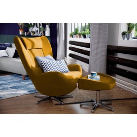 TOM TAILOR HOME Loungesessel »TOM PURE«, mit Metall-Drehfuß in Chrom gelb