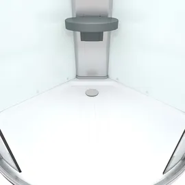 AcquaVapore D10-10M0 Fertigdusche 90 x 90 cm rechts Weiß Sicherheitsglas ESG