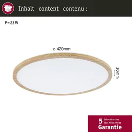 Paulmann Atria Shine 22W rund Holzoptik