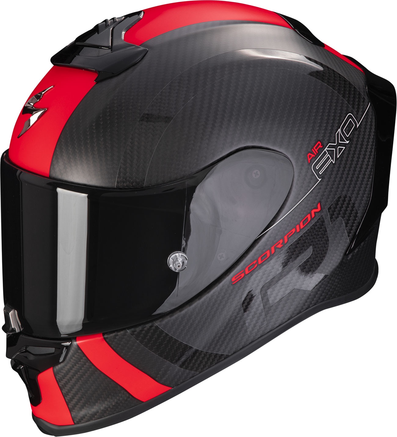 Scorpion EXO-R1 Evo Carbon Air MG, casque intégral - Noir Mat/Rouge - L