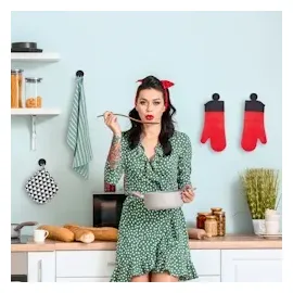 Relaxdays Haken im 4er Set, schwarz