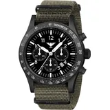 KHS Herren-Solaruhr Platoon Chronograph Natoband Grau