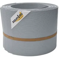 zaunzu® Sichtschutz Rille 10 x 255 cm Fenstergrau Metall 10 St.