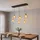 GLOBO LED Pendelleuchte 1-flg. 36 cm rechteckig Schwarz/Gold/Braun