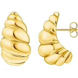Paar Ohrstecker THOMAS SABO "Organische Formen Ohrstecker geschlungen, H2327-413-39", gold (gelbgoldfarben), Ohrringe, Damen, Silber 925 (Sterlingsilber)