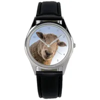 KIESENBERG Armbanduhr Schaf Motiv – Stilvolle Unisex Uhr für Damen & Herren - Geschenkidee für Bauernhof- und Tierliebhaber - B-20576