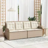 vidaXL Gartenbank mit Kissen 1-tlg Beige