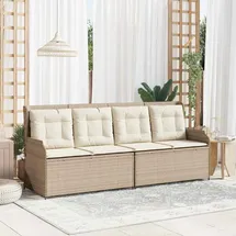 vidaXL Gartenbank mit Kissen 1-tlg Beige