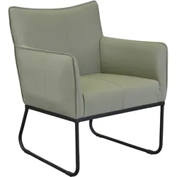 Stuhl mit Armlehnen, Polsterung, grün - Loma