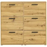 HBZ Sam 116 x 103 x 17 cm beige / Eiche Artisan
