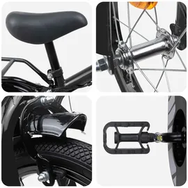 vidaXL Kinderfahrrad 12 Zoll schwarz