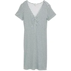 TOM TAILOR Damen Kleid mit Raffungen, grün, Gemustert, Gr. 38