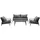 tierra outdoor gmbh MONTI Garten-Lounge-Set 4-tlg. grau