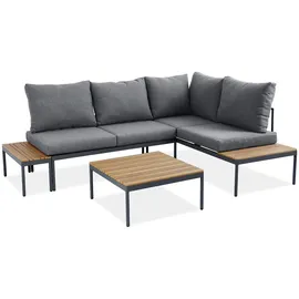beautysofa LIVORNO Loungeset dunkelgrau