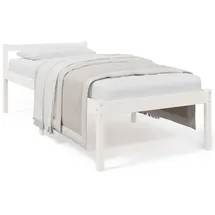 vidaXL Seniorenbett Weiß 90x190 cm Massivholz Kiefer