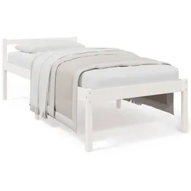 vidaXL Seniorenbett Weiß 90x190 cm Massivholz Kiefer