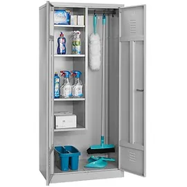 Gürkan Putzmittelschrank 80 x 50 x 180 cm grau