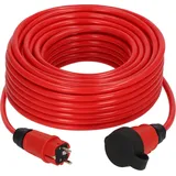 Brennenstuhl Professional Verlängerungskabel VQ 2200 IP44 (25m Kabel H07BQ-F 3G2,5 in rot, Baustelleneinsatz und ständiger Einsatz im Freien, Made in Germany)