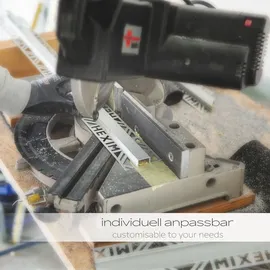 HEXIM LED Trockenbauprofil Alu Unterputzprofil LED Profil (2 / 1 Profil) inkl. Abdeckung opal Trockenbauleiste Einbauprofil Schiene Decke Wan... / Blau