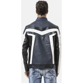Cipo & Baxx Bikerjacke CM230 in NAVY-WHITE | Gr.: 3XL,