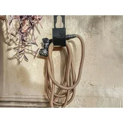 by Benson Gartenschlauch Set flexibel 15m natur-braun "Deluxe" mit Sprühkopf