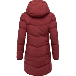 Ragwear Damen, Wasserdichter Steppmantel mit Fleecekragen und Kapuze Pavla Soft YOUMODO Wine Red Gr. M (38), rot (weinrot), Obermaterial: 100% Polyester, Innenfutter: 100% Polyester, Wattierung: 100% Polyester, gerade ca.