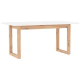 Mid.you Esstisch, Weiß, Eiche Artisan, Holzwerkstoff, rechteckig, U-Form, 90x75x160-200 cm, ausziehbar, Esszimmer, Tische, Esstische, Esstische ausziehbar