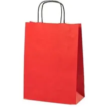 MAILmedia Papiertüte Gewundener Griff 240 x 110 x 330 mm, 8,7 L rot 200 Stück