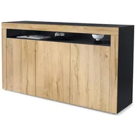 Vladon Sideboard, Eiche, 155x92x40 cm, Wohnzimmer, Kommoden & Sideboards,